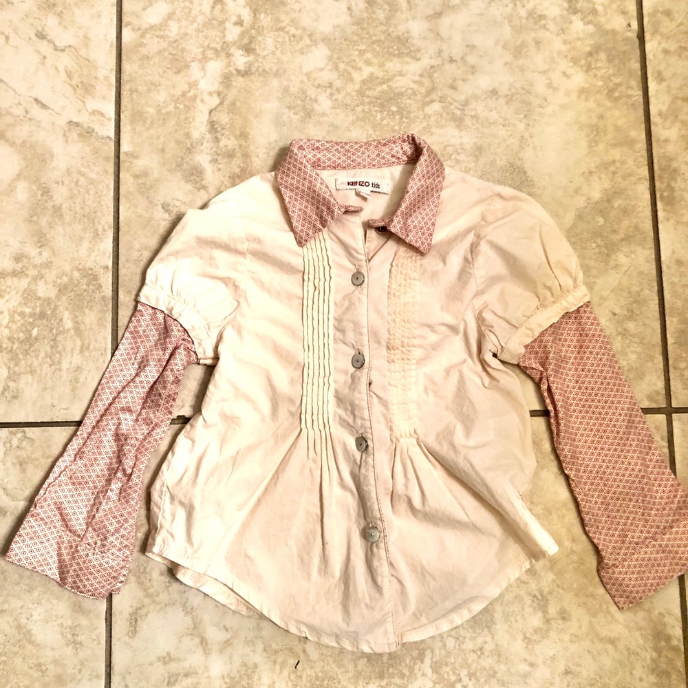 Kenzo - red and cream button-up